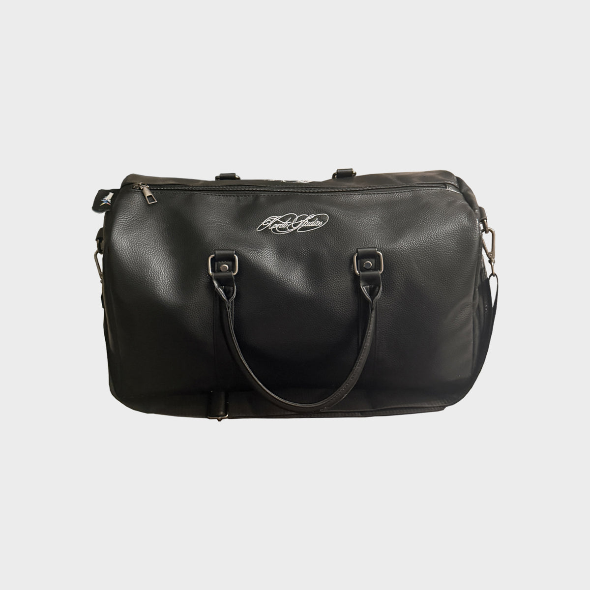 Black Leather Duffle Bag